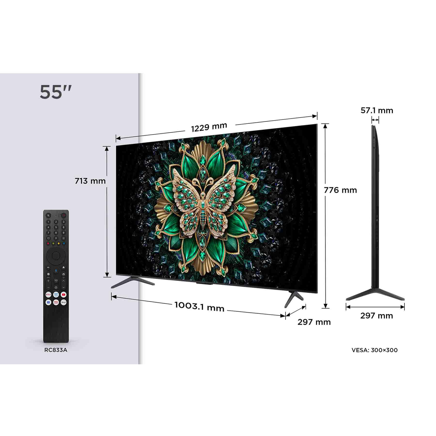 55 Zoll / 140 cm