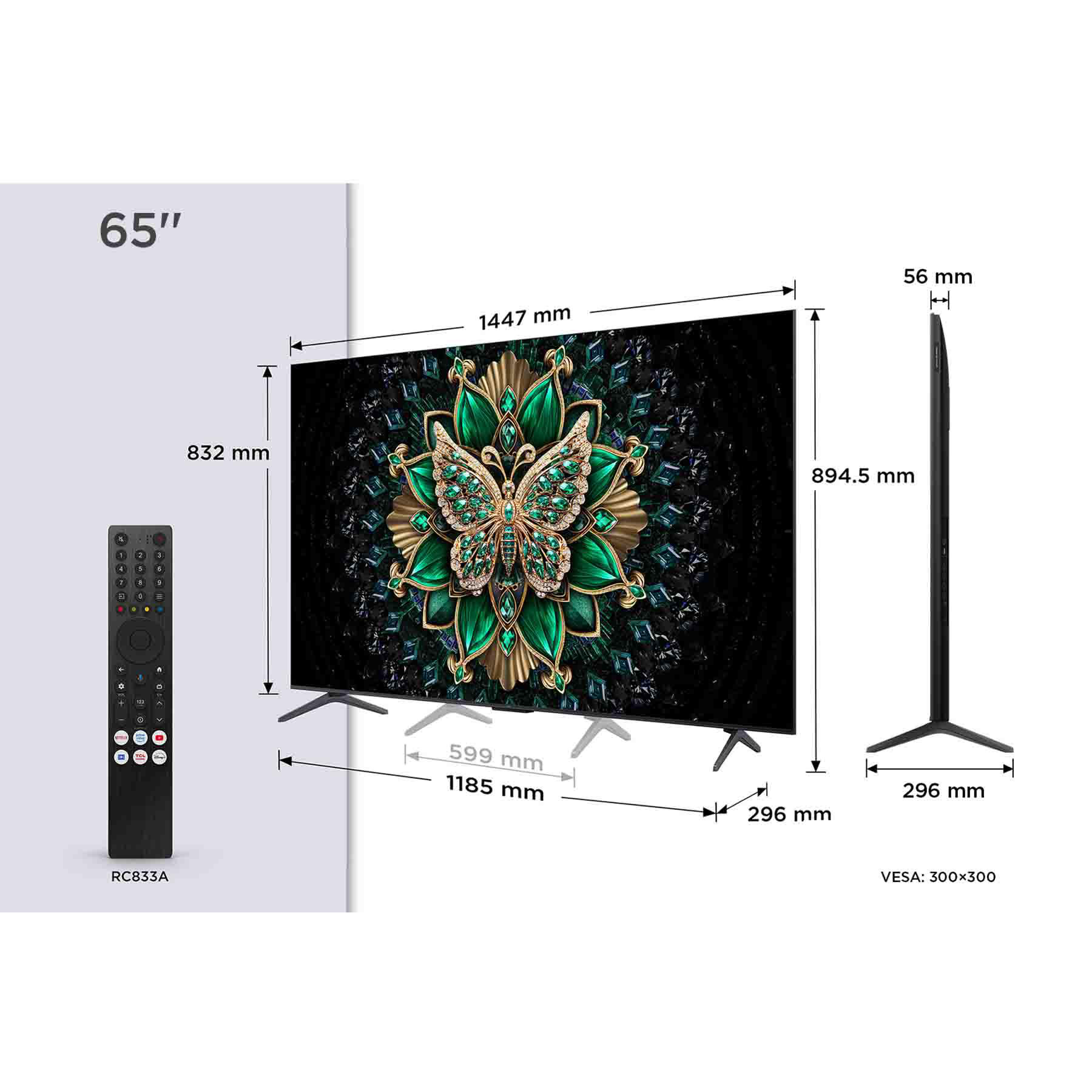65 Zoll / 165 cm