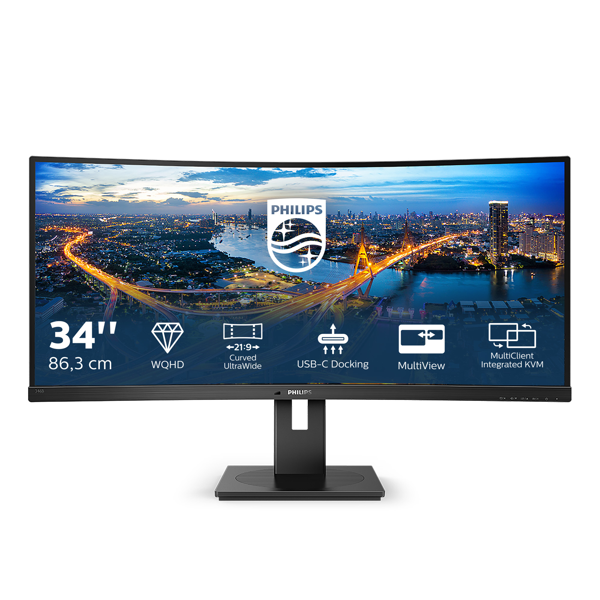 PHILIPS B Line 346B1C 34 Zoll WQHD Monitor (4 ms Reaktionszeit