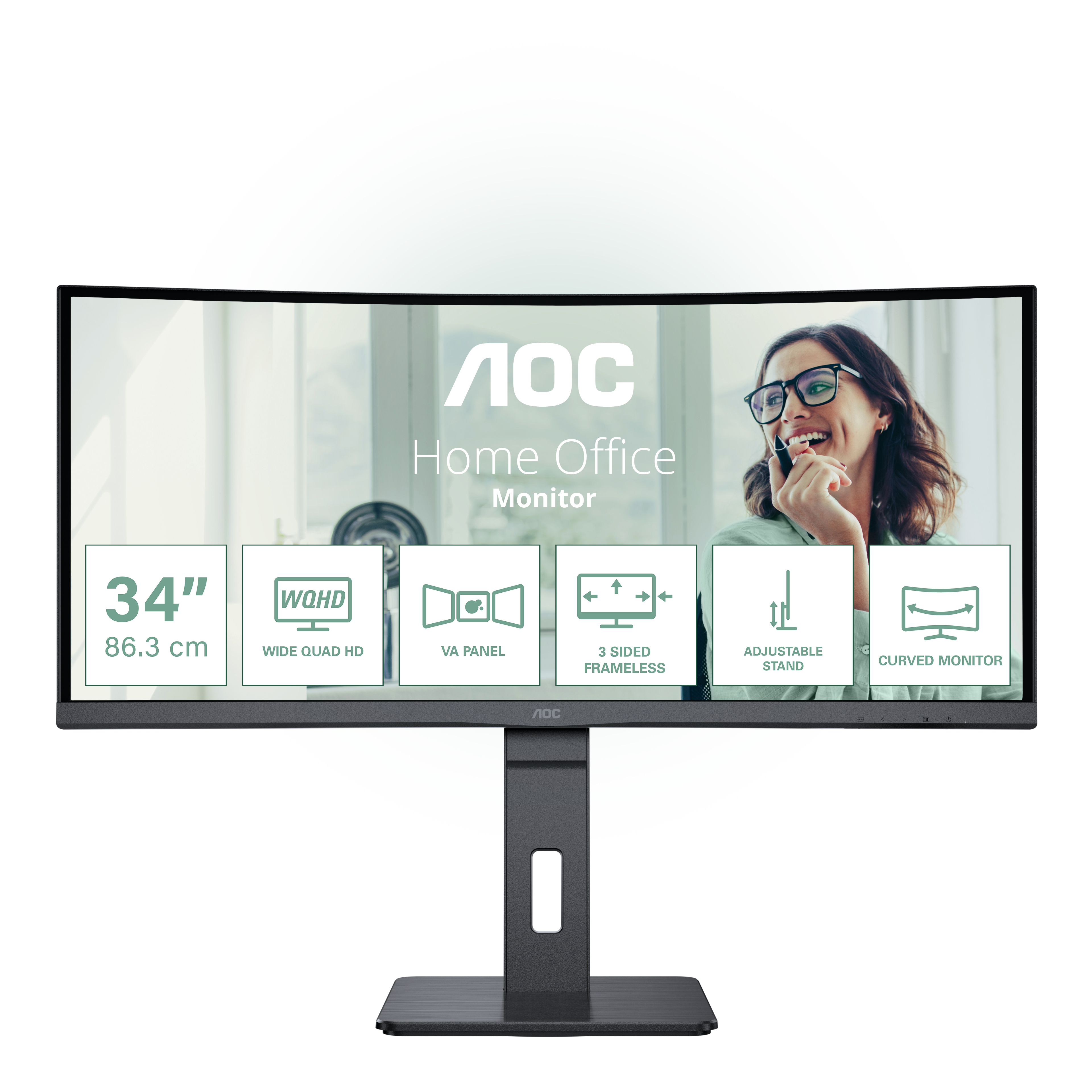 AOC CU34P3CV 34 Zoll UWQHD Monitor (4 ms Reaktionszeit