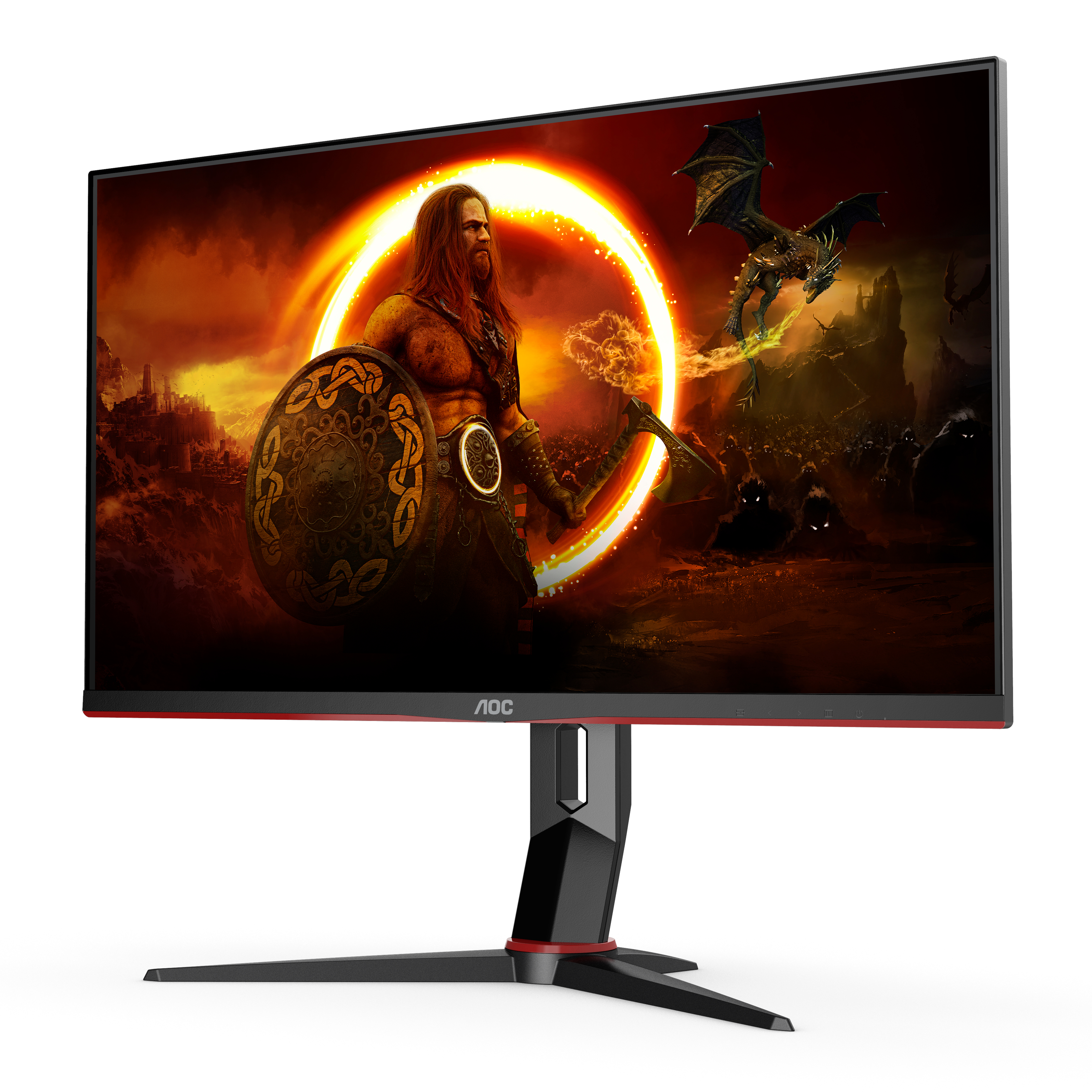AOC U28G2XU/BK 28 Zoll UHD 4K Gaming Monitor (1 ms Reaktionszeit , 144 Hz , 60 Hz nativ) – Bild 4