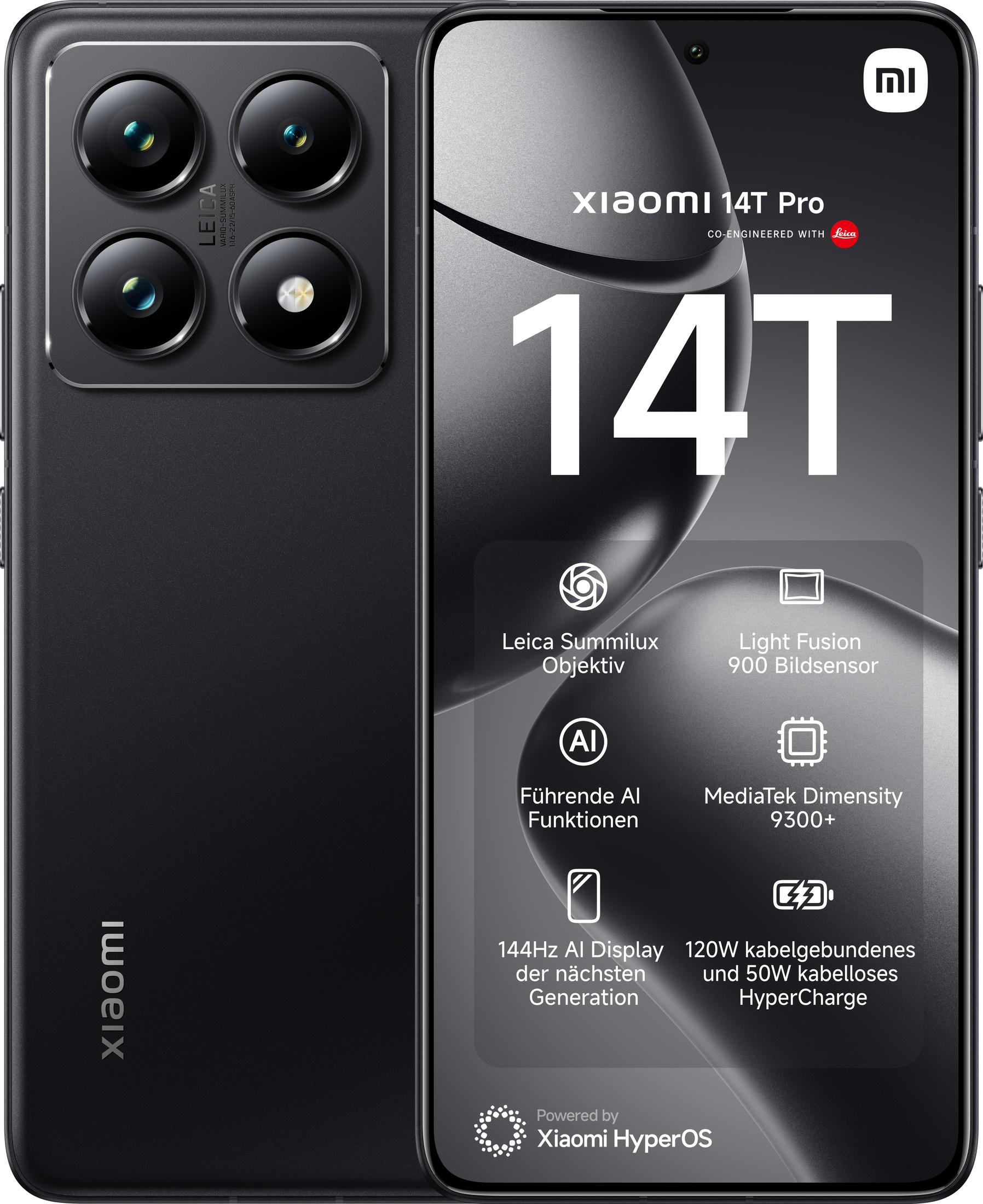 XIAOMI 14T PRO 12+512GB TITAN BLACK 512 GB Titan Black Dual SIM