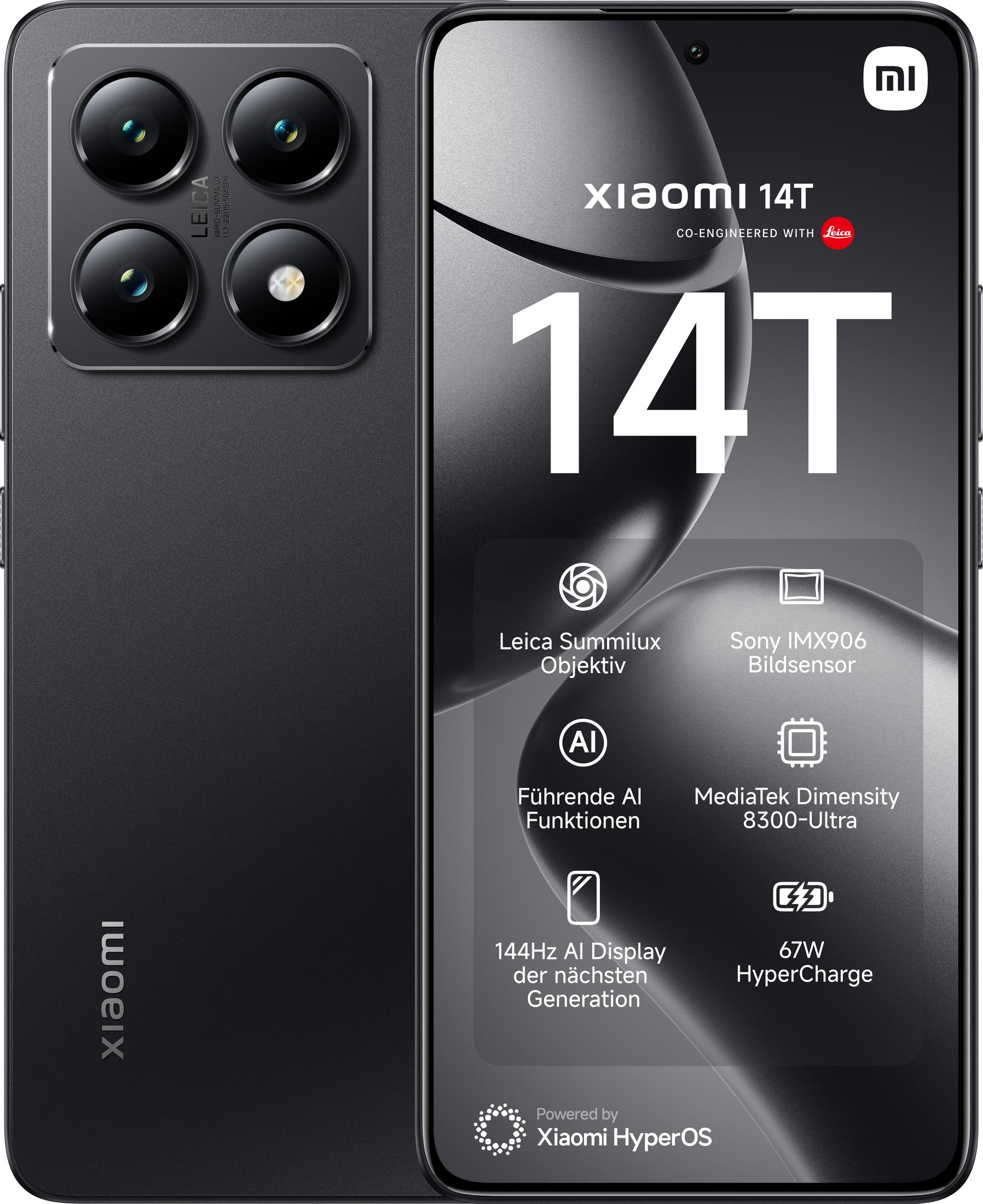 XIAOMI 14T 12+256GB TITAN BLACK 256 GB Titan Black Dual SIM
