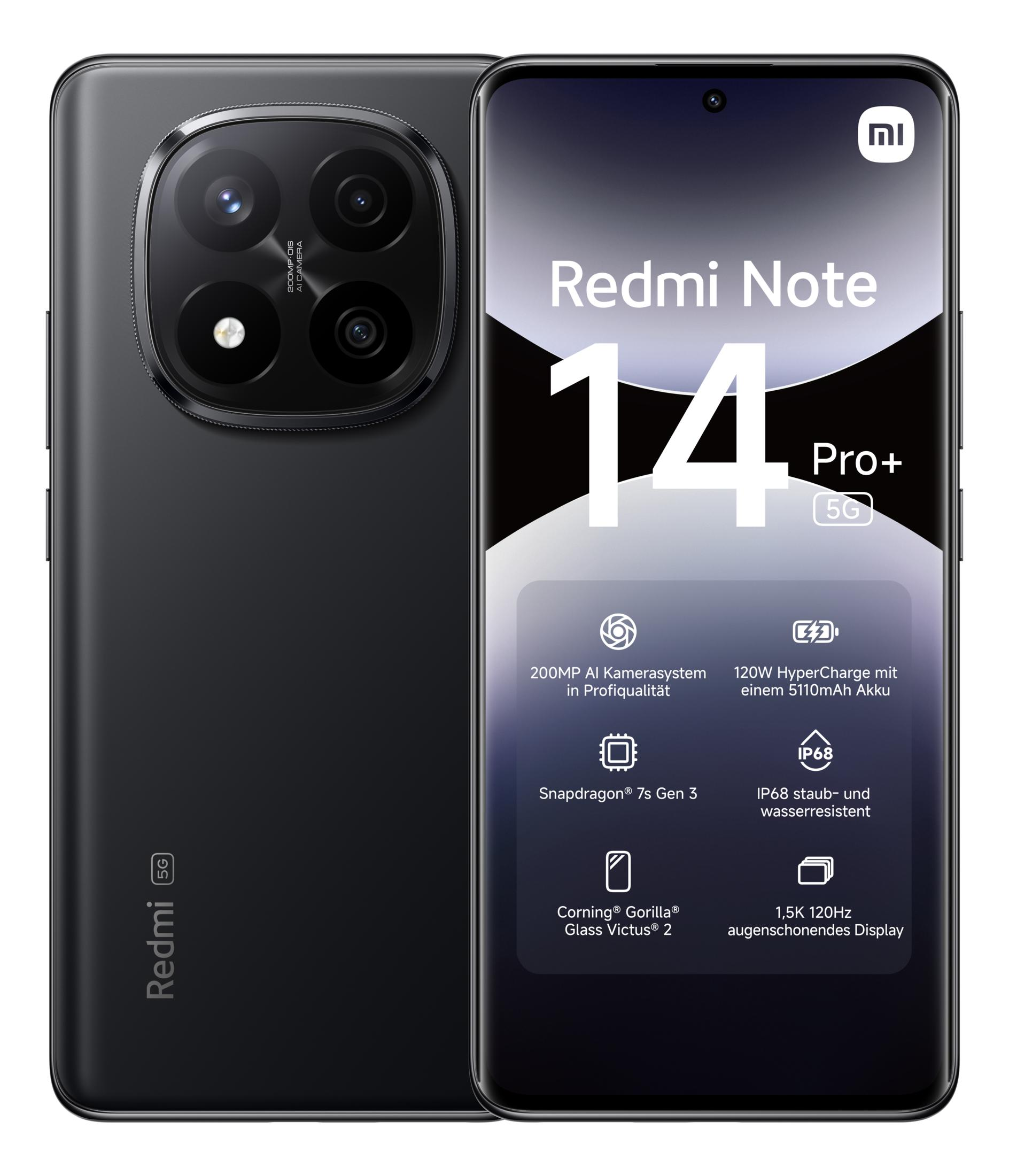 XIAOMI REDMI NOTE 14 PRO+ 5G 12/512GB MIDNIGHT BLACK 512 GB Midnight Black Dual SIM