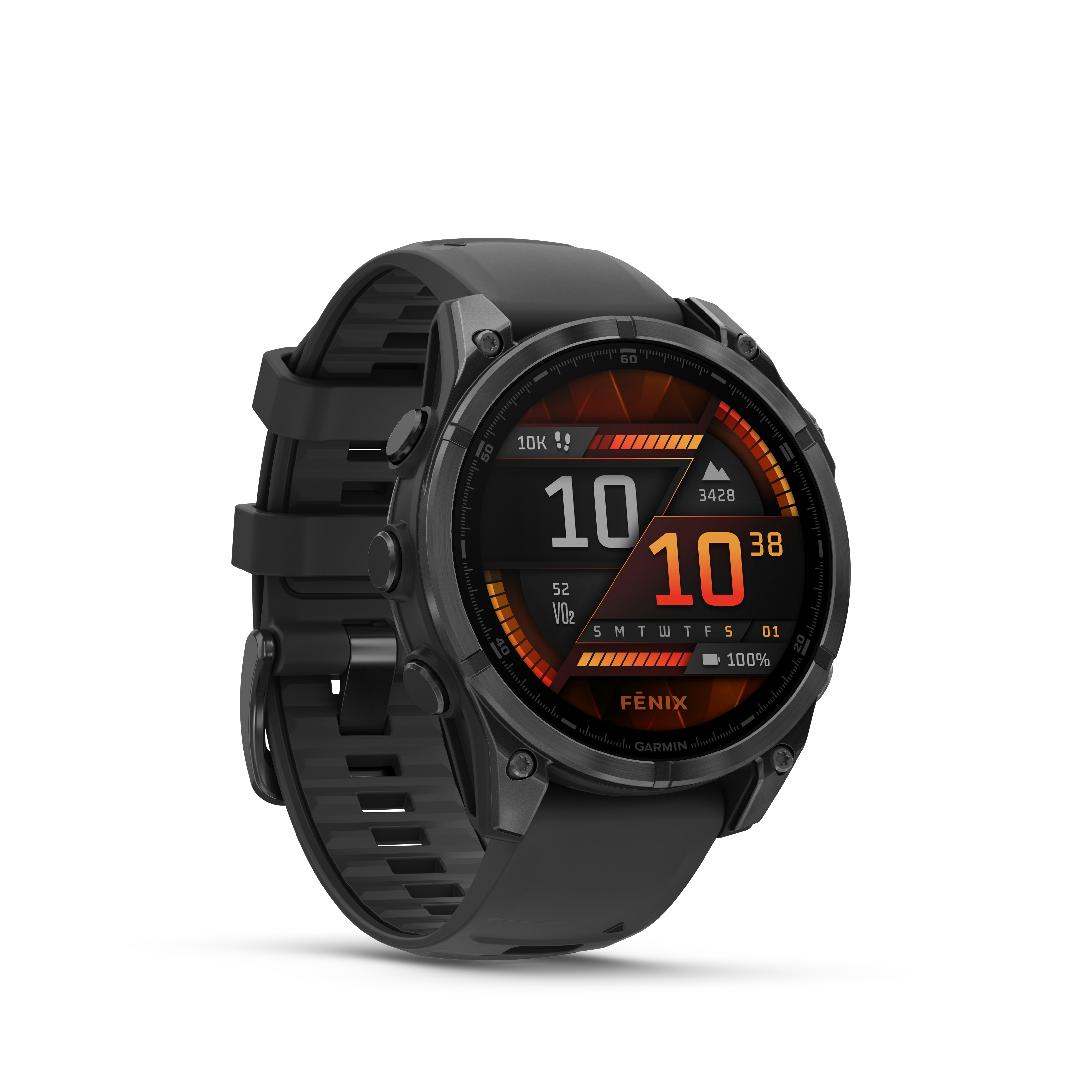 GARMIN fenix® 8 - 47 mm AMOLED Smartwatch Edelstahl Silikon