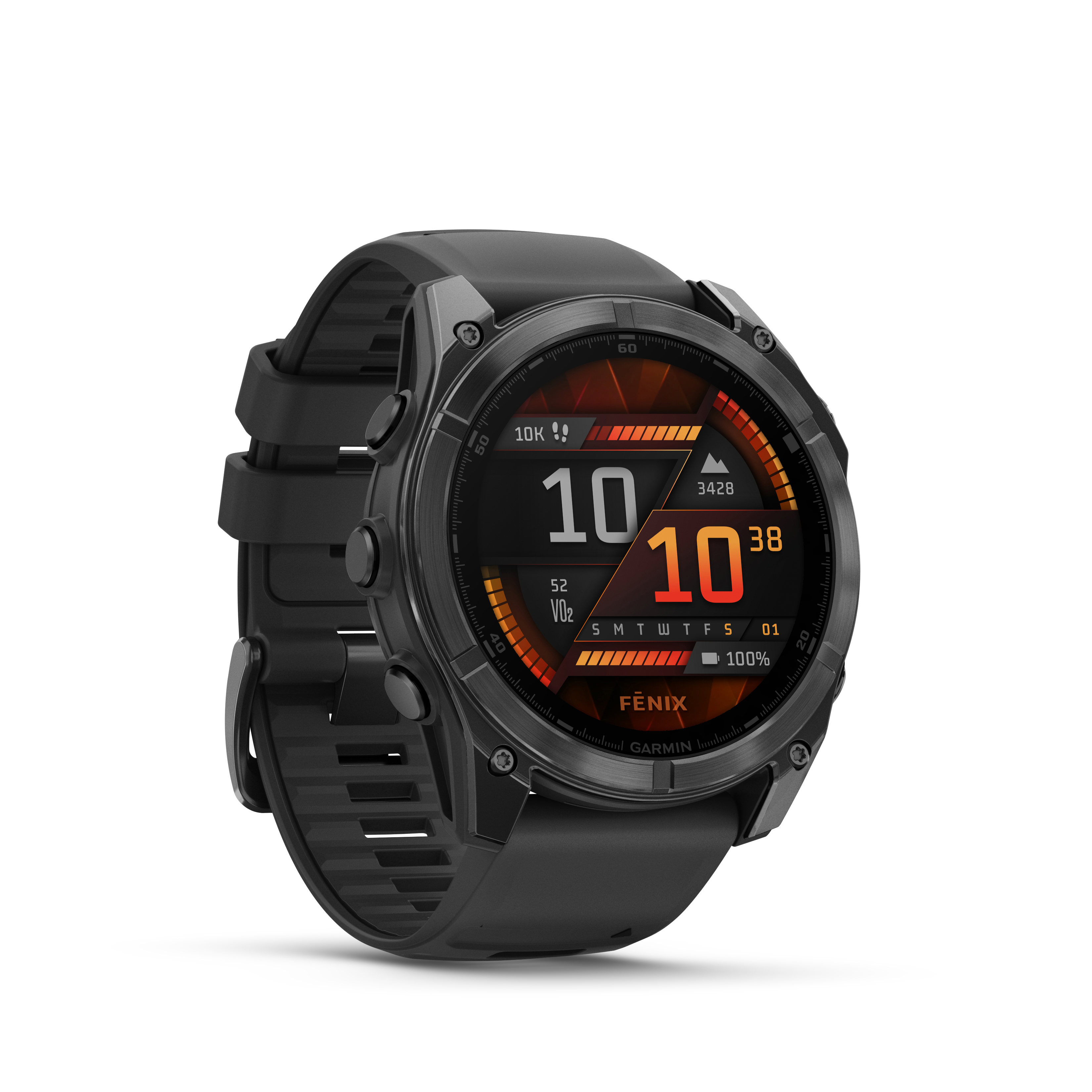 GARMIN fenix® 8 - 51 mm AMOLED Smartwatch Edelstahl Silikon
