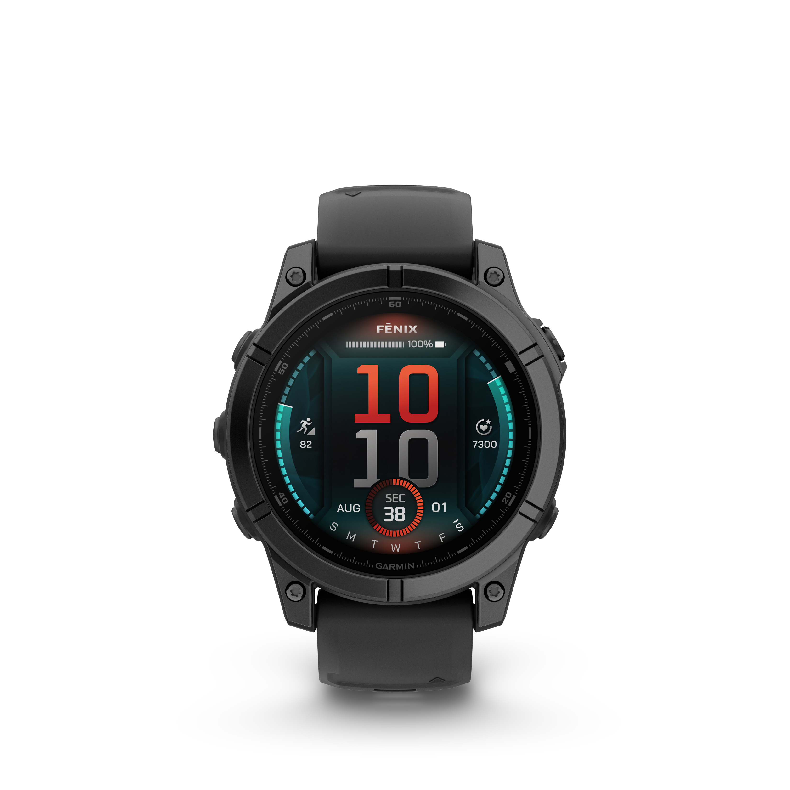 GARMIN Fenix E - 47 mm AMOLED Smartwatch Faserverstärktes Polymer mit Metallgehäuse hinten Silikon