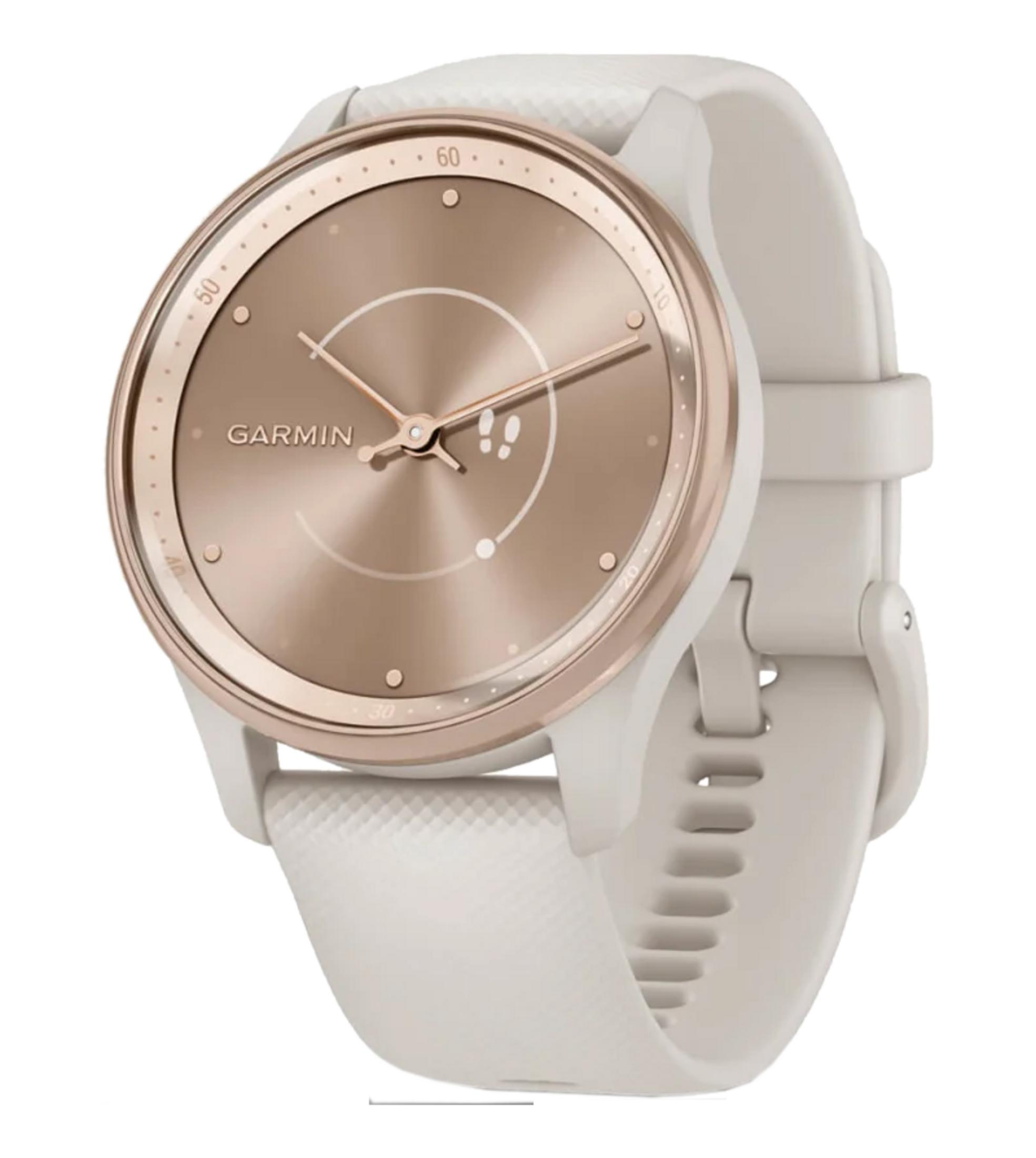 GARMIN VIVOMOVE TREND WHITE CREAM Smartwatch Edelstahl Silikon