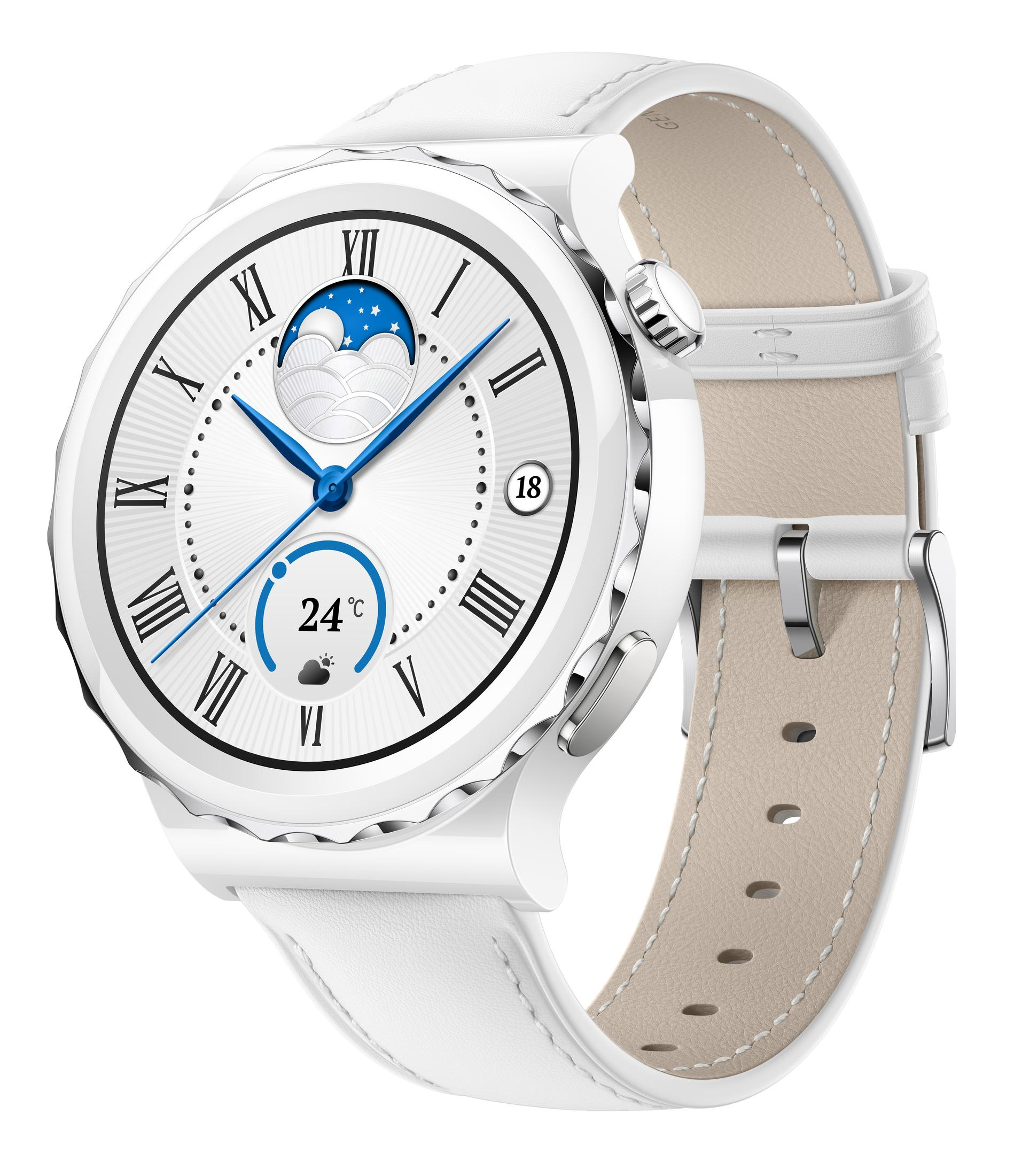 HUAWEI Watch GT 3 Pro Smartwatch Keramik Fluoroelastomer Strap