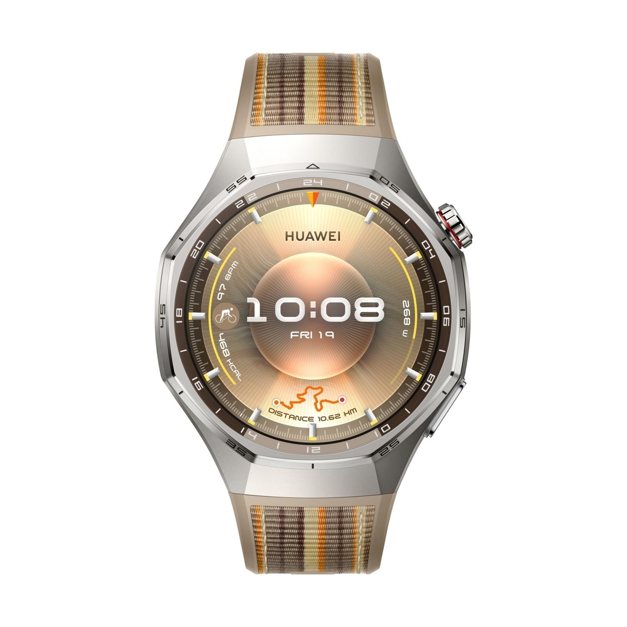 HUAWEI WATCH GT6 PRO 46MM WOVEN STRAP BROWN Smartwatch Titanlegierung Nylon