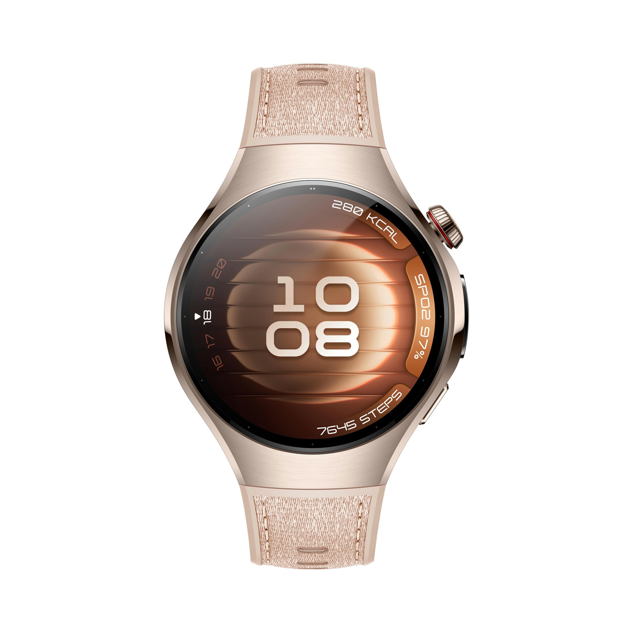 HUAWEI WATCH 5 (SOC-L29L) BEIGE Smartwatch Edelstahl Kompositarmband