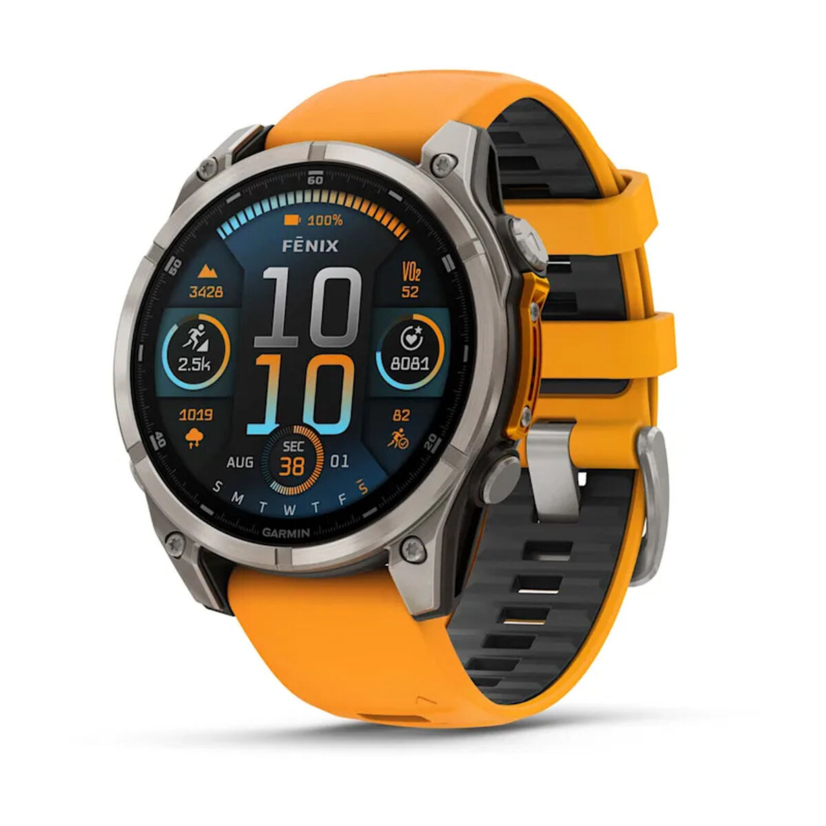GARMIN Sportuhr Fenix 8 AMOLED Sapphire Smartwatch Fibre Reinforced Plastic (FRP)