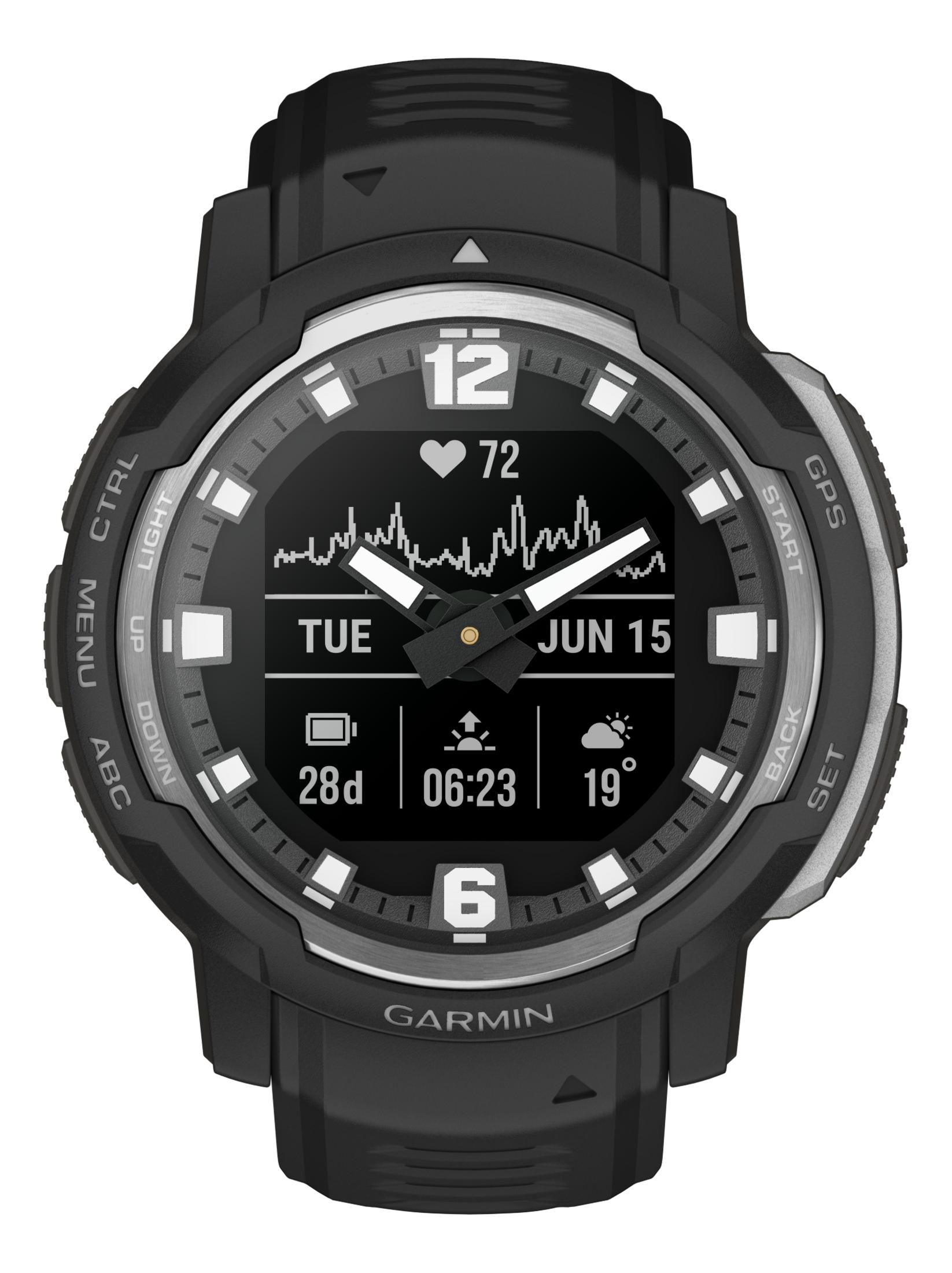 GARMIN INSTINCT CROSSOVER Smartwatch Faserverstärktes Polymer Silikon