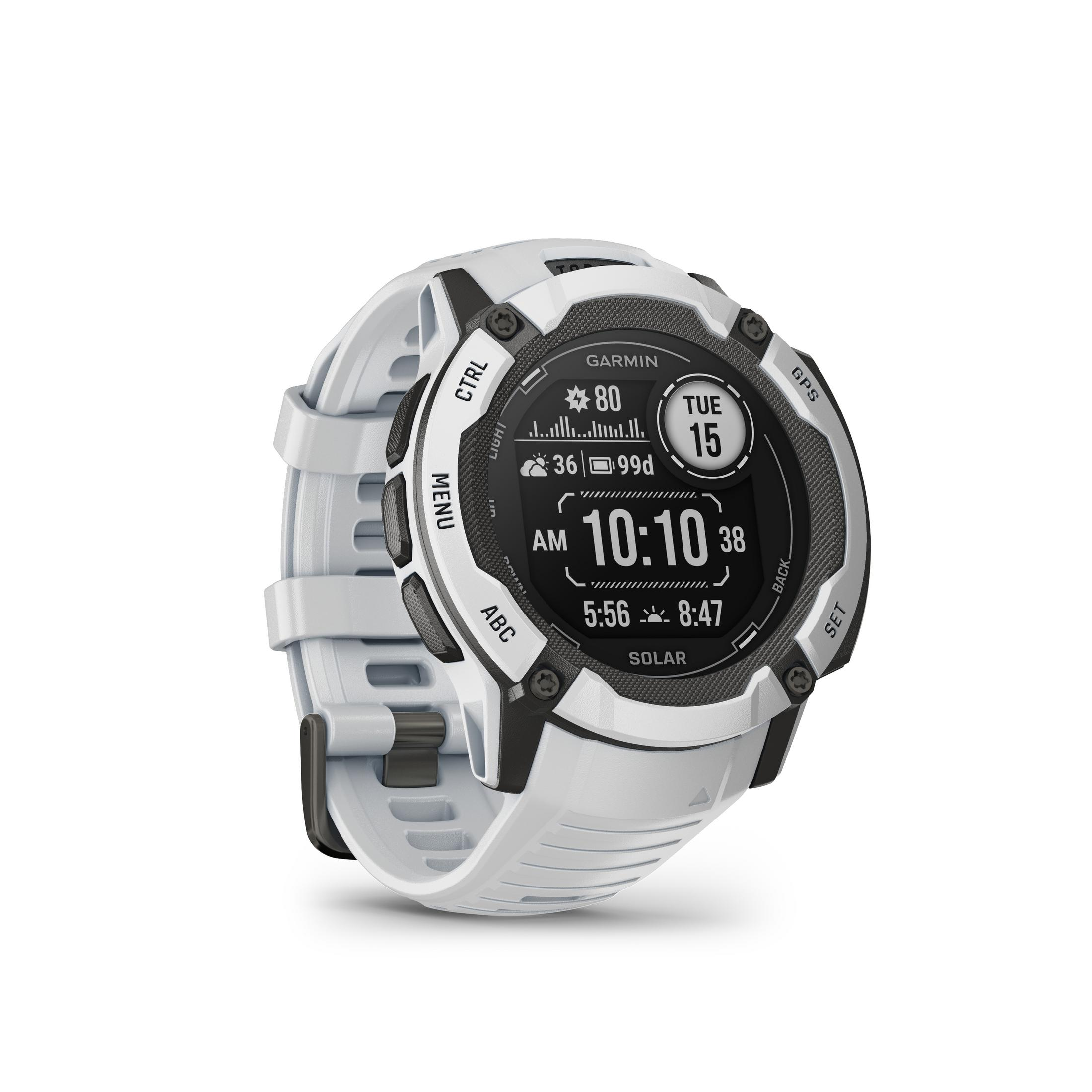 GARMIN INSTINCT 2X SOLAR STEINWEISS Smartwatch Faserverstärktes Polymer Silikon