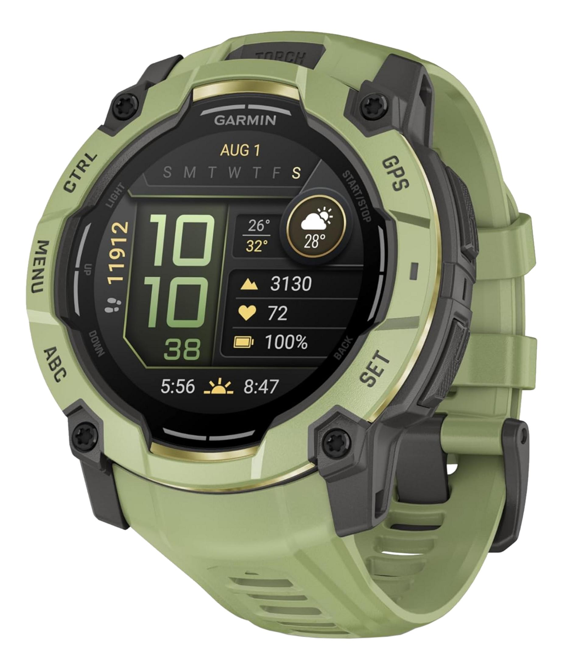 GARMIN INSTINCT 3 50MM AMOLED FERN GREEN/GREY Multisport-Smartwatch Faserverstärktes Polymer Silikon